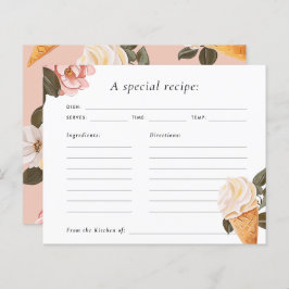 Sie wurde mit einer Brautparty-Rezept-Karte ausgez