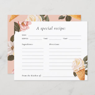 Sie wurde mit einer Brautparty-Rezept-Karte ausgez