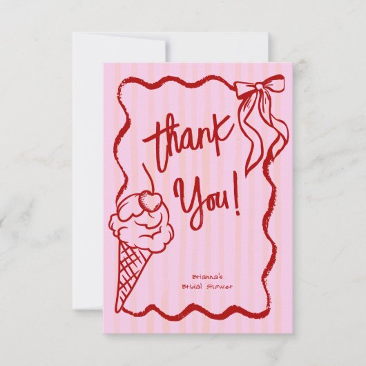 Sie wurde mit einer scharfen Grenzskizze überzogen Dankeskarte (Vorderseite)