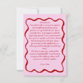 Sie wurde mit einer scharfen Grenzskizze überzogen Dankeskarte (Rückseite)