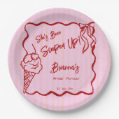 Sie wurde mit einer scharfen Grenzskizze überzogen Pappteller (Vorderseite)