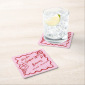 Sie wurde mit einer scharfen Grenzskizze überzogen Rechteckiger Pappuntersetzer (Vor Ort)