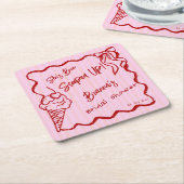 Sie wurde mit einer scharfen Grenzskizze überzogen Rechteckiger Pappuntersetzer (angewinkelt)