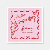 Sie wurde mit einer scharfen Grenzskizze überzogen Serviette (Vorderseite)