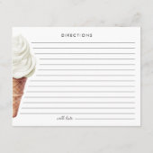 Sie wurde mit einer Vanilla Bridal-Rezept-Karte au Begleitkarte (Rückseite)