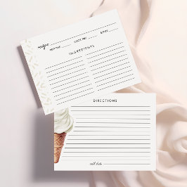 Sie wurde mit einer Vanilla Bridal-Rezept-Karte au Begleitkarte