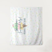 Sie wurde mit Eiscreme-Background-Tapestry verzier Wandteppich (Vorderseite)