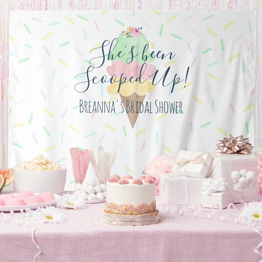 Sie wurde mit Eiscreme-Background-Tapestry verzier Wandteppich