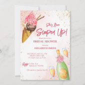 Sie wurde mit Eiscreme-Brautbrunch zusammengeschos Einladung (Vorderseite)