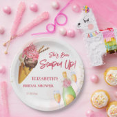 Sie wurde mit Eiscreme-Brautbrunch zusammengeschos Pappteller (Party)