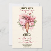 Sie wurde mit Eiscreme-Brautparty aufgerissen Einladung (Vorderseite)