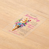 Sie wurde mit Eiscreme-Brautparty vergossen Acryleinladungen (Ablage )