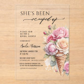 Sie wurde mit Eiscreme-Brautparty vergossen Acryleinladungen (Vorderseite)