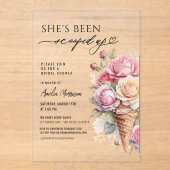 Sie wurde mit Eiscreme-Brautparty vergossen Acryleinladungen (Vorderseite)