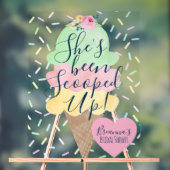 Sie wurde mit Eiscreme-Brautparty vergossen Acrylschild (Neutral)