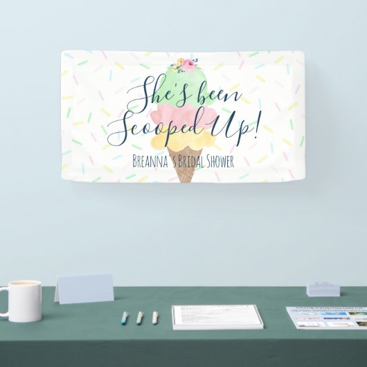 Sie wurde mit Eiscreme-Brautparty vergossen Banner (Messe)