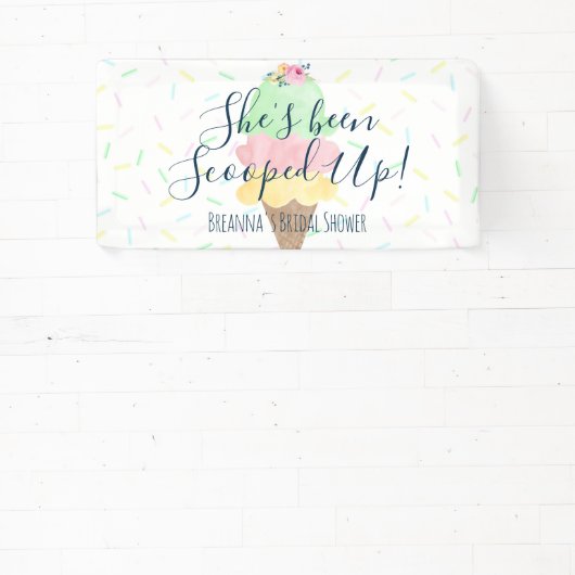 Sie wurde mit Eiscreme-Brautparty vergossen Banner (InSitu)