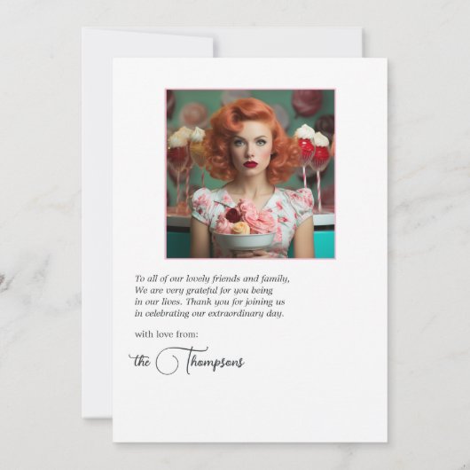 Sie wurde mit Eiscreme-Brautparty vergossen Dankeskarte (Rückseite)