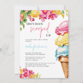 Sie wurde mit Eiscreme-Brautparty vergossen Einladung (Vorderseite)