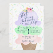 Sie wurde mit Eiscreme-Brautparty vergossen Einladung (Vorne/Hinten)