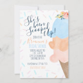 Sie wurde mit Eiscreme-Brautparty vergossen Einladung (Vorderseite)