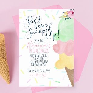 Sie wurde mit Eiscreme-Brautparty vergossen Einladung