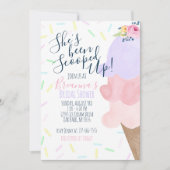 Sie wurde mit Eiscreme-Brautparty vergossen Einladung (Vorderseite)