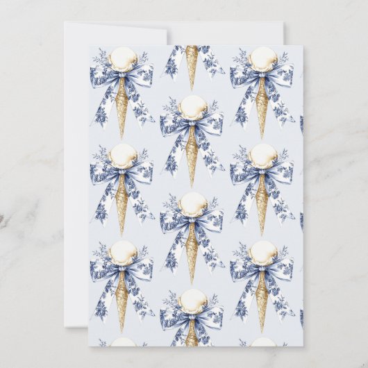 Sie wurde mit Eiscreme-Brautparty vergossen Einladung (Rückseite)