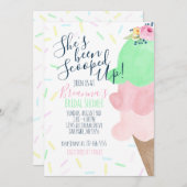 Sie wurde mit Eiscreme-Brautparty vergossen Einladung (Vorne/Hinten)