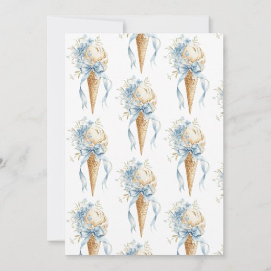 Sie wurde mit Eiscreme-Brautparty vergossen Einladung (Rückseite)