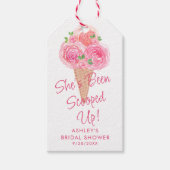 Sie wurde mit Eiscreme-Brautparty vergossen Geschenkanhänger (Vorderseite)