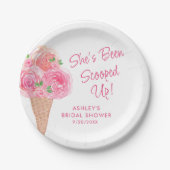 Sie wurde mit Eiscreme-Brautparty vergossen Pappteller (Vorderseite)