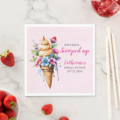 Sie wurde mit Eiscreme-Brautparty vergossen Serviette (Beispiel)