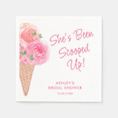 Sie wurde mit Eiscreme-Brautparty vergossen Serviette (Vorderseite)