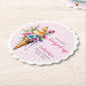 Sie wurde mit Eiscreme-Brautparty vergossen Untersetzer (angewinkelt)