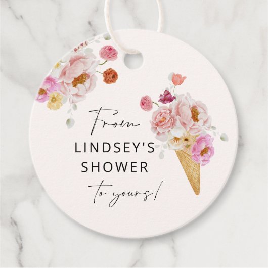 Sie wurde mit Eiscreme-Seife-Brautparty aufgezogen Geschenkanhänger (Vorderseite)