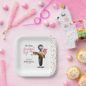 Sie wurde mit Erdbeereis aufgerissen Pappteller (Party)