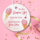 Sie wurde mit rosafarbenem Eis-Brautparty aufgeris Geschenkanhänger