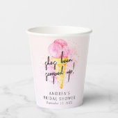 Sie wurde mit rosafarbenem Eiscreme-Brautparty auf Pappbecher (Rückseite)