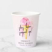 Sie wurde mit rosafarbenem Eiscreme-Brautparty auf Pappbecher (Vorderseite)