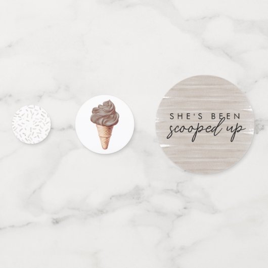 Sie wurde mit Schokolade-Brautparty aufgezogen Konfetti (Rückseiten)