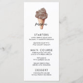 Sie wurde mit Schokolade-Brautparty aufgezogen Menükarte (Vorderseite)