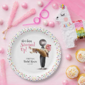 Sie wurde mit Strawberry Ice Creme Bridal vergosse Pappteller (Party)