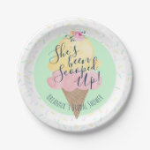 Sie wurde Personalisiert mit Eiscreme aufgefüllt Pappteller (Vorderseite)