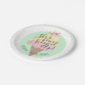 Sie wurde Personalisiert mit Eiscreme aufgefüllt Pappteller (Schrägansicht)