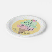 Sie wurde Personalisiert mit Eiscreme aufgefüllt Pappteller (Schrägansicht)