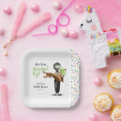 Sie wurde Schokoladeneis aufgezogen Pappteller (Party)