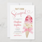 Sie wurde Scooped Ice Cream Brautparty Einladung (Vorderseite)