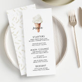 Sie wurde Vanilla-Brautparty aufgedeckt Menükarte