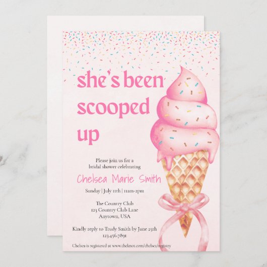 Sie wurde zur Einladung zur Brautdusche entführt (Vorne/Hinten)